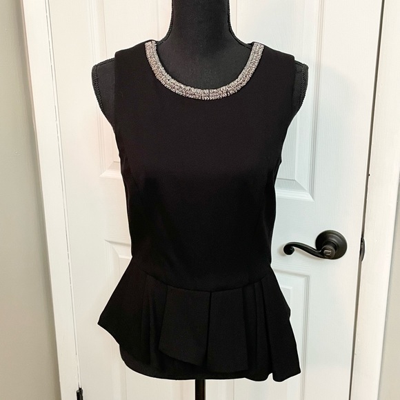 White House Black Market Beaded Topđź–¤ - Picture 4 of 9